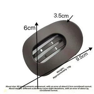 Pince à cheveux bec de canard gris foncé avec dimensions 9,5 cm de long et 6 cm de haut