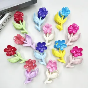 Pinze per capelli a forma di fiore in vari colori pastello per acconciature donna