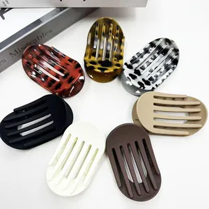 Lot de pinces à cheveux plates en écaille de tortue et finitions mates pour coiffure chic