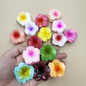 Pinza per Capelli a Fiore Mini 4cm Sfumatura Polistirene PS per Donna Ragazze Stile Vacanza Dolce e Fresco Accessori per Capelli