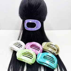 Détails de six pinces à cheveux marbrées colorées pour le coiffage des cheveux longs