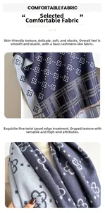 Detail view of the soft clover pattern texture and refined tassel hem on this cashmere scarf