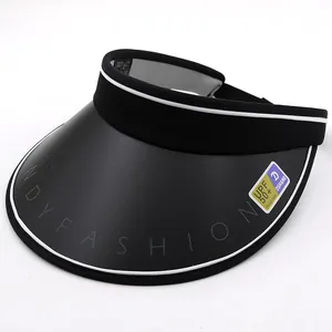 Visiera Parasole Protettiva UV Donna UPF 50 Plus Tesa Larga Vuoto Superiore Sport All'Aperto Spiaggia Cappello di Paglia