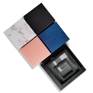Quadratische Schmuck Geschenkbox PE Folie Aufhängung Display Rahmen Marmormuster Aufbewahrungsbox Für Ringe Halsketten Schmuckverpackung