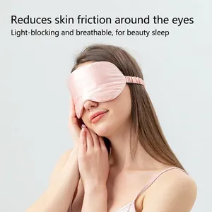 Premium 22 momme mulberry silk eye mask with soft elastic strap for complete light blocking