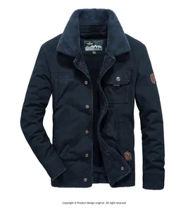 Detail of navy blue men jacket with fleece collar and fashion american legend embroidery