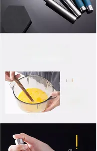 Detail of semi-automatic stainless steel whisk with manual press rotating mechanism