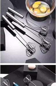 Macro detail of high-quality stainless steel whisk head on high-end studio background