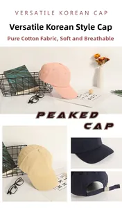 Detail of adjustable metal buckle and soft cotton fabric on versatile baseball caps