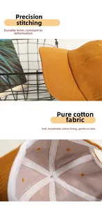 Detail of cotton baseball cap featuring precision stitching and soft breathable lining