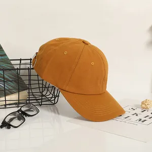 Solid Color Cotton Baseball Cap Adjustable Metal Buckle Peaked Cap Casual Outdoor Sun Hat For Men Women Fashion Headwear