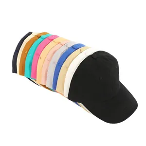 Classic cotton baseball cap in twelve diverse colors with a curved brim for men and women