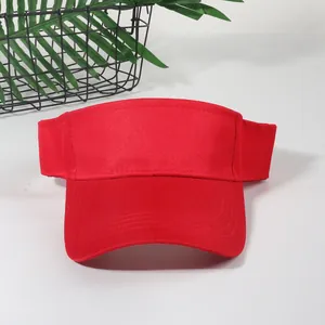 Classic red sun visor hat for men and women, minimalist outdoor summer sportswear