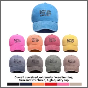 Casquette de Baseball en Coton Lavé Imprimé Lettres Visière Courbée Réglable Chapeau de Soleil Rétro Streetwear Hommes Femmes