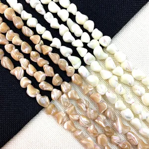 Natural shell trochus beads in irregular shapes for DIY jewelry making and accessories