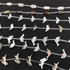 Natürliche Muschelperlen in Tierformen wie Fische und Vögel für DIY-Schmuck