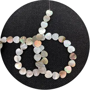 Natural mother of pearl heart-shaped loose beads for DIY jewelry and necklaces