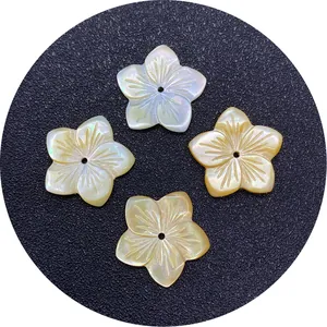 Geschnitzte natürliche Muschelperlen in Blumenform für DIY-Schmuckherstellung