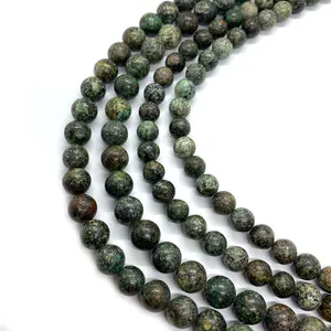 Natuurlijke Afrikaanse turquoise ronde kralen voor DIY sieraden maken en armbanden