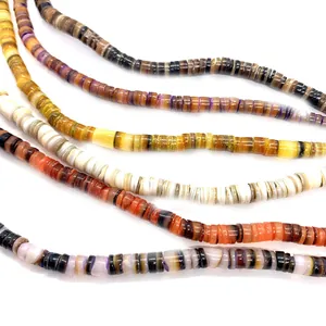 5-8mm natürliche Muschelperlen in verschiedenen Farben für DIY Halsketten und Armbänder