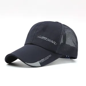 Navy blue breathable mesh baseball cap with SportStyle embroidery for outdoor sports