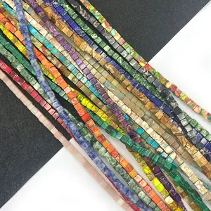Natuurlijke Keizersteen Turkoois Vierkante Kubus Losse Kralen Gepolijst Natuursteen Sieraden Maken Accessoires Voor DIY Armband