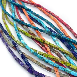 Kleurrijke 4x8mm rechthoekige keizersteen kralen voor DIY sieraden accessoires