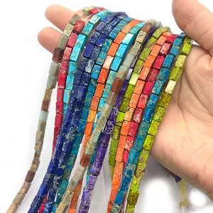 Kleurrijke rechthoekige keizerlijke jaspis kralen voor DIY sieraden maken en projecten