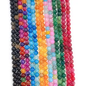 Rainbow dragon vein agate loose beads for DIY bracelets and handcrafted jewelry
