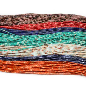 2x4mm cylindrical imperial stone beads in various colors for DIY jewelry making