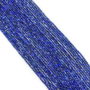 Natural faceted lapis lazuli round beads 2mm 3mm for DIY jewelry making necklaces
