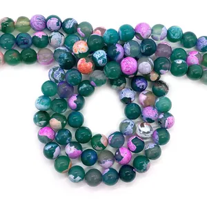 Kleurrijke drakenader agaat natuursteen kralen in spiraal voor DIY sieraden maken