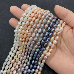 Perlas naturales de agua dulce en varios colores para la creación de joyas artesanales