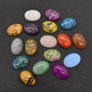 Gepolijste 18x25mm ovale natuursteen cabochons in diverse kleuren voor sieraden