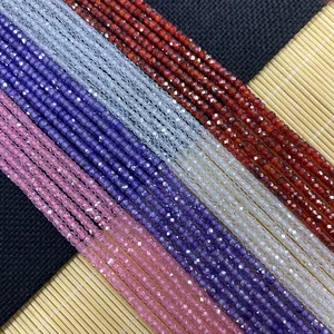 Pietra Naturale Zirconia Sfaccettata Perline Distanziatrici a Ruota Per Creazione Gioielli Fai-Da-Te Collana Bracciale Perline Multicolore