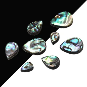 Künstliche Perles Naturelles en Coquille d'Abalone Forme de Goutte Iridescentes Nacre Künstliche Perles en Vrac pour Création Bijoux DIY Accessoires