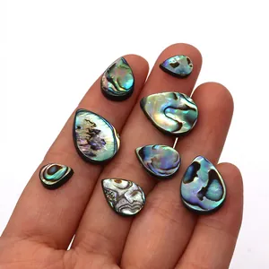 Perles en nacre d'abalone en forme de goutte aux reflets arc-en-ciel pour bijoux DIY