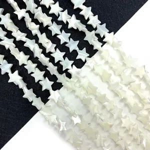 Natur Seeschale Sternform Lose Künstliche Perlen Weiße Perlmuttperlen Für DIY Armband Halskette Schmuckherstellung Zubehör