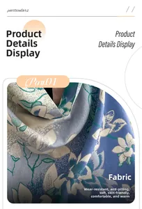 Detalle de tela jacquard floral de alta calidad con antipilling y textura suave
