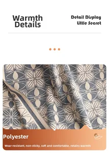 Close-up of geometric pattern on thick polyester fabric showing textile weave texture