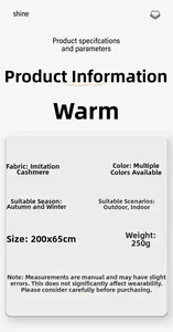 Specifications of leopard print scarf 200x65cm made of soft faux cashmere fabric