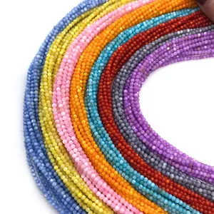 Natürliche Süßwassermuschelperlen in bunten 2mm Rundformen für DIY Schmuckherstellung