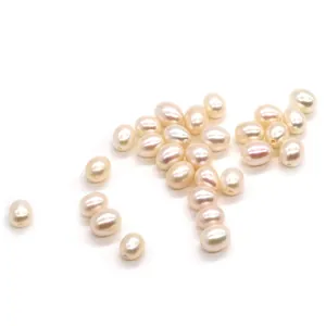 Rice shaped natural freshwater white pearls for DIY jewelry making accessories
