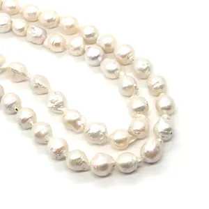 Natuurlijke witte barokke zoetwaterparels 11-16mm streng voor DIY sieraden maken