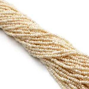 Natural white freshwater pearl 3-4mm loose beads for DIY jewelry making and bracelet crafting