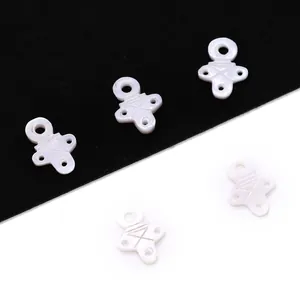 Natürliche Süßwassermuschel Schmetterling Geschnitzte Perlen Für DIY Schmuckherstellung Poliert Unregelmäßig Muschel Anhänger Verbinder Für Ohrringe Halskette Armbänder
