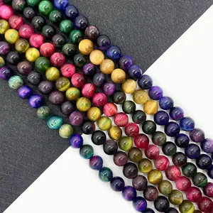 Natuurlijke Tijgeroogsteen Ronde Losse Kralen Tweekleurige Tijgeroog Kralen Voor DIY Sieraden Maken Armband Ketting Accessoires
