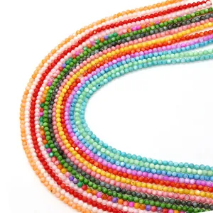 Gekleurde ronde zoetwaterschelp kralen voor DIY sieraden maken in levendige regenboogkleuren