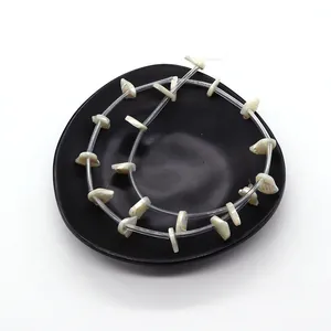Perles de coquillage naturel blanc forme festonnée 10x10mm pour bijoux DIY