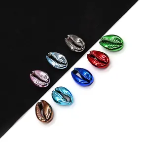 Natürliche Kauri Muschel Perlen 18-20mm Galvanisierte Metallic Farben Für DIY Schmuckherstellung Halskette Zubehör